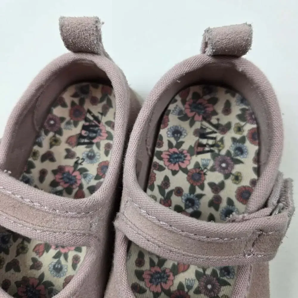 Zara Kids Pink Suede  Mary Jane Shoes Size 22 (6 US)
